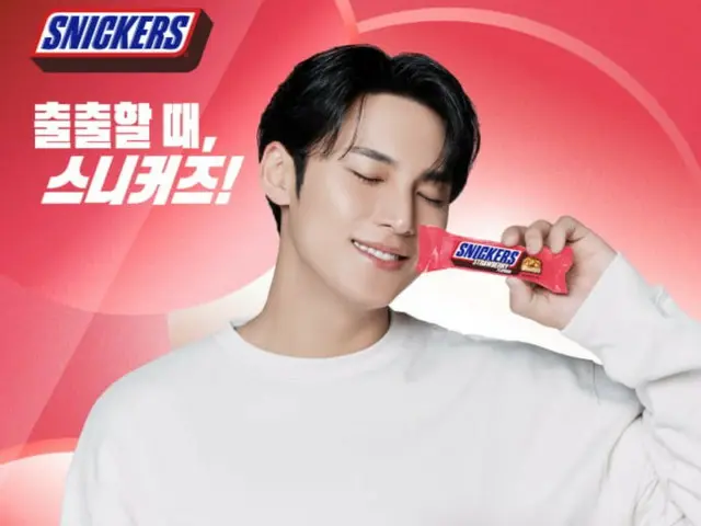 スニッカーズ、アンバサダーの「SEVENTEEN」ミンギュと一緒に“ストロベリーバー”新発売