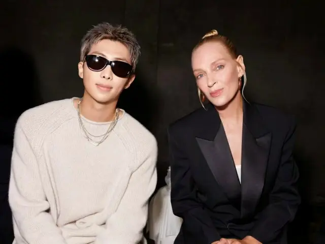 「BTS」RM、ユマ・サーマンとミラノファッションウィークでのツーショットを公開…“全世界がざわざわ”