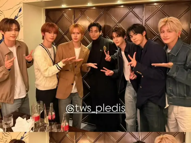「BTS」V、後輩グループ「TWS」の中でも輝くビジュアル