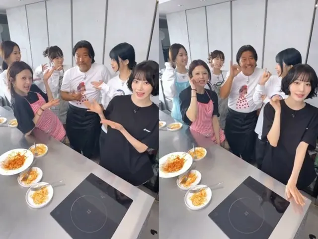 「LE SSERAFIM」、エドワード・リーシェフと“スパゲッティ”を作る…本日（16日）コンテンツを公開