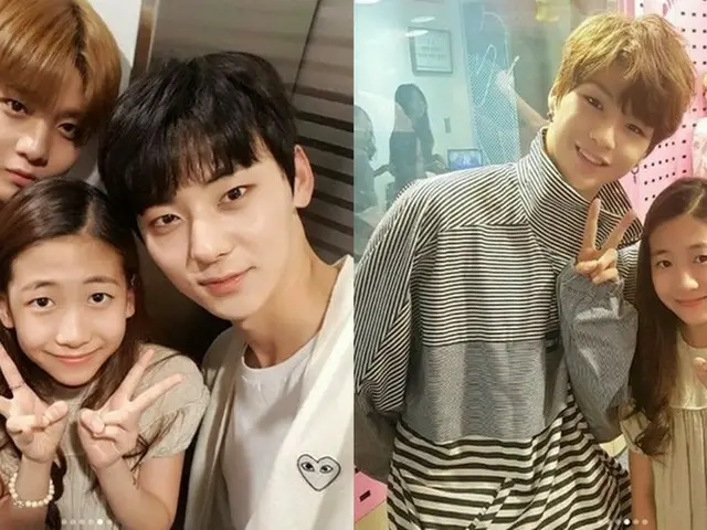 「WANNA-ONE」のメンバー＆人気子役パク・ミナちゃんの出会い♡