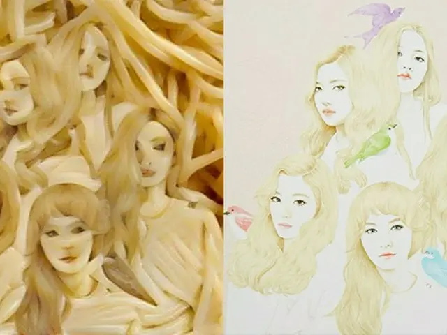 「Red Velvet」をパスタ麺で再現!?とっても器用なファンの作品が話題！
