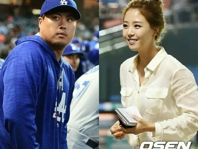 野球選手リュ・ヒョンジンとペ・ジヒョンアナウンサーが年明けにゴールイン♪