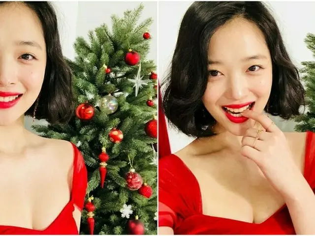 気分はすっかりクリスマス!?女優ソルリの“白雪姫”のような可愛い姿が話題！
