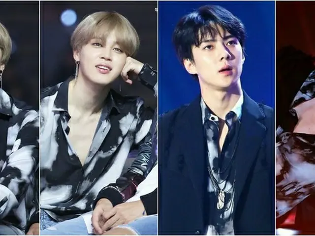 「防弾少年団」ジミン＆「EXO」セフン、同じ衣装で魅力対決!?～MMAのステージ～