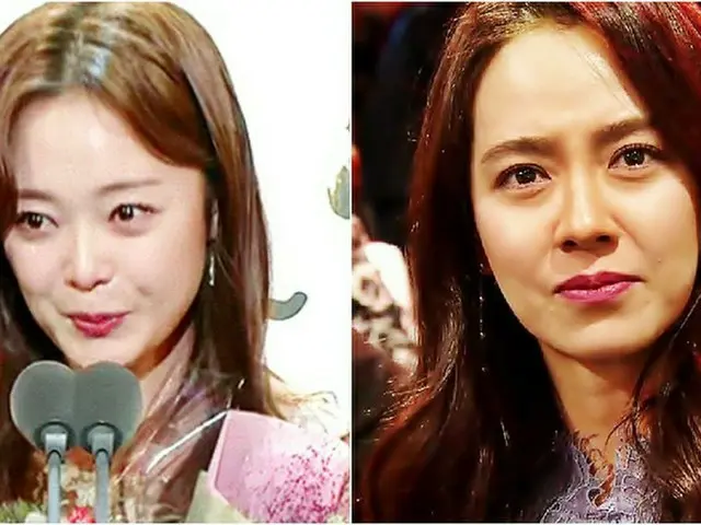 “新人賞”を受賞したチョン・ソミンと、彼女を見つめるソン・ジヒョの姿が美しい！