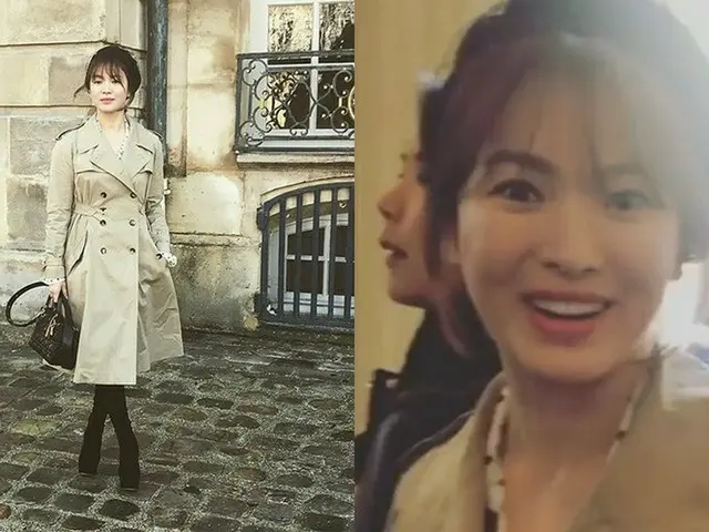パリのファッションウィークに参加した女優ソン・ヘギョが美しすぎる♪