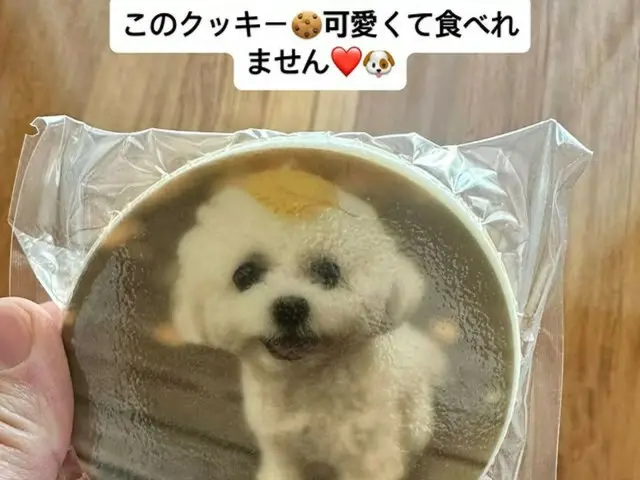 「東方神起」チャンミン、愛犬ポッチがプリントされたクッキーに“このクッキーかわいくて食べられません”