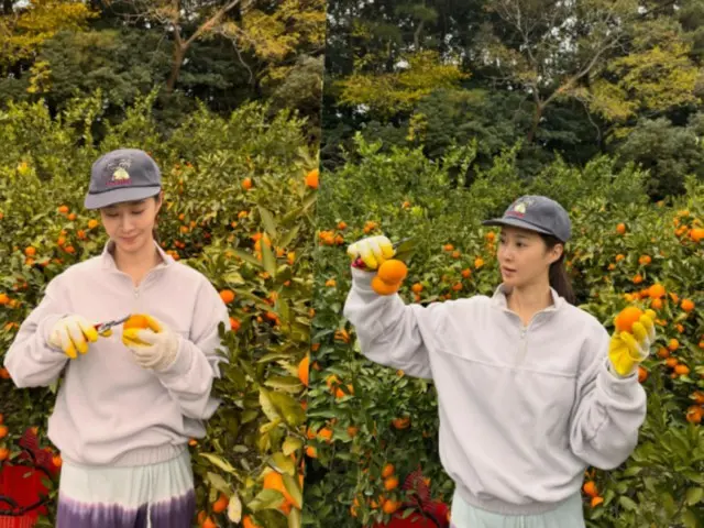 クォン・ユリ、済州島ソウルの二拠点生活…今日はみかん収穫「青年農夫です」