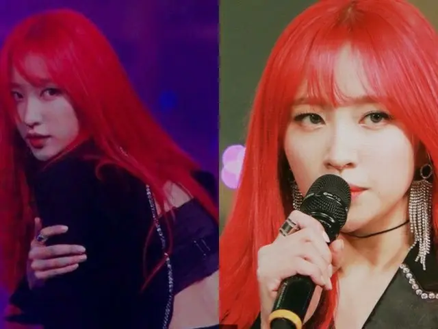 「EXID」ハニ、破格的な“真っ赤”なヘアカラーを披露！
