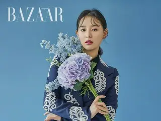 女優キム・ジウォン、ファッション誌で“ブルーファッション”を披露！美しすぎる青い鳥。